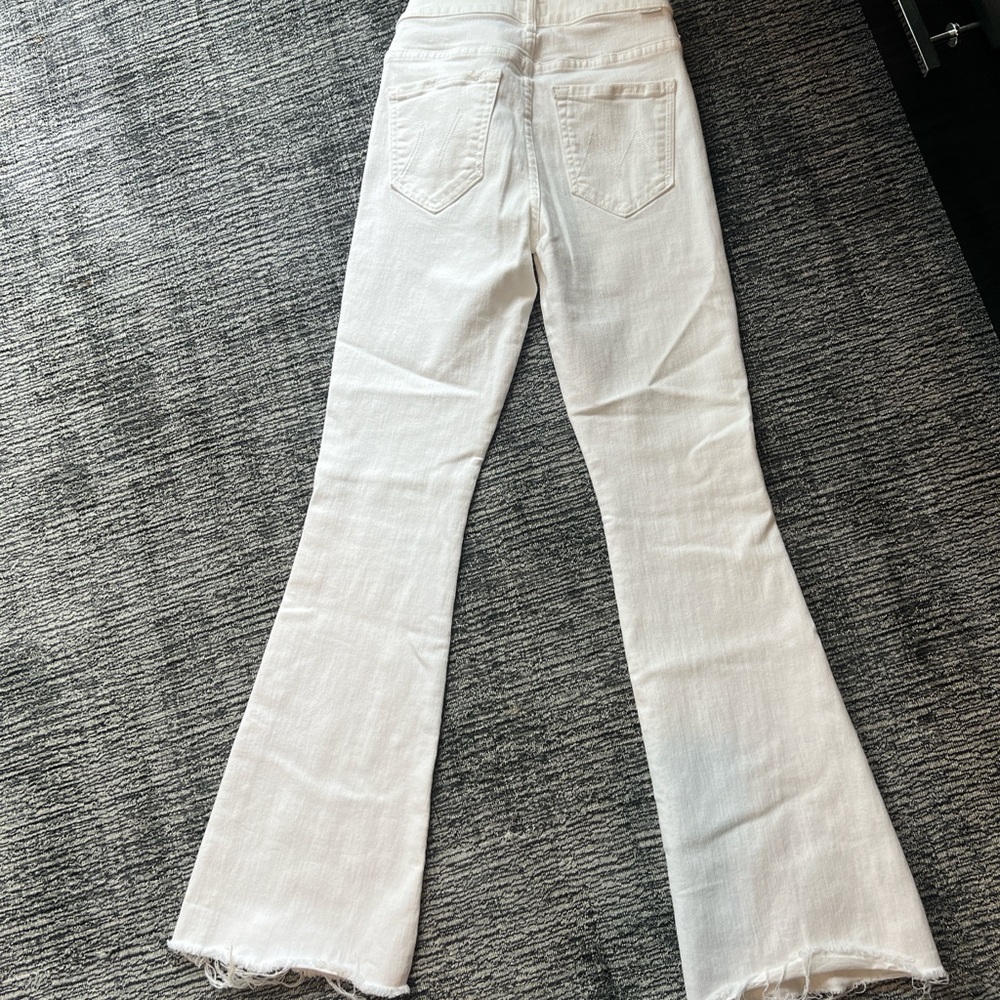 Mother denim Women's White Flared Jeans